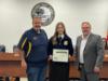 Jenna Larson was recognized for her election as FFA State Secretary and for winning the Division 5 Agriscience Fair.