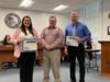 Mrs. Emily Streelman, principal at South Elementary and Mr. David Krakoff, principal at Yearling Middle,  were recognized for the completion of the Brian Dassler Leadership Academy.